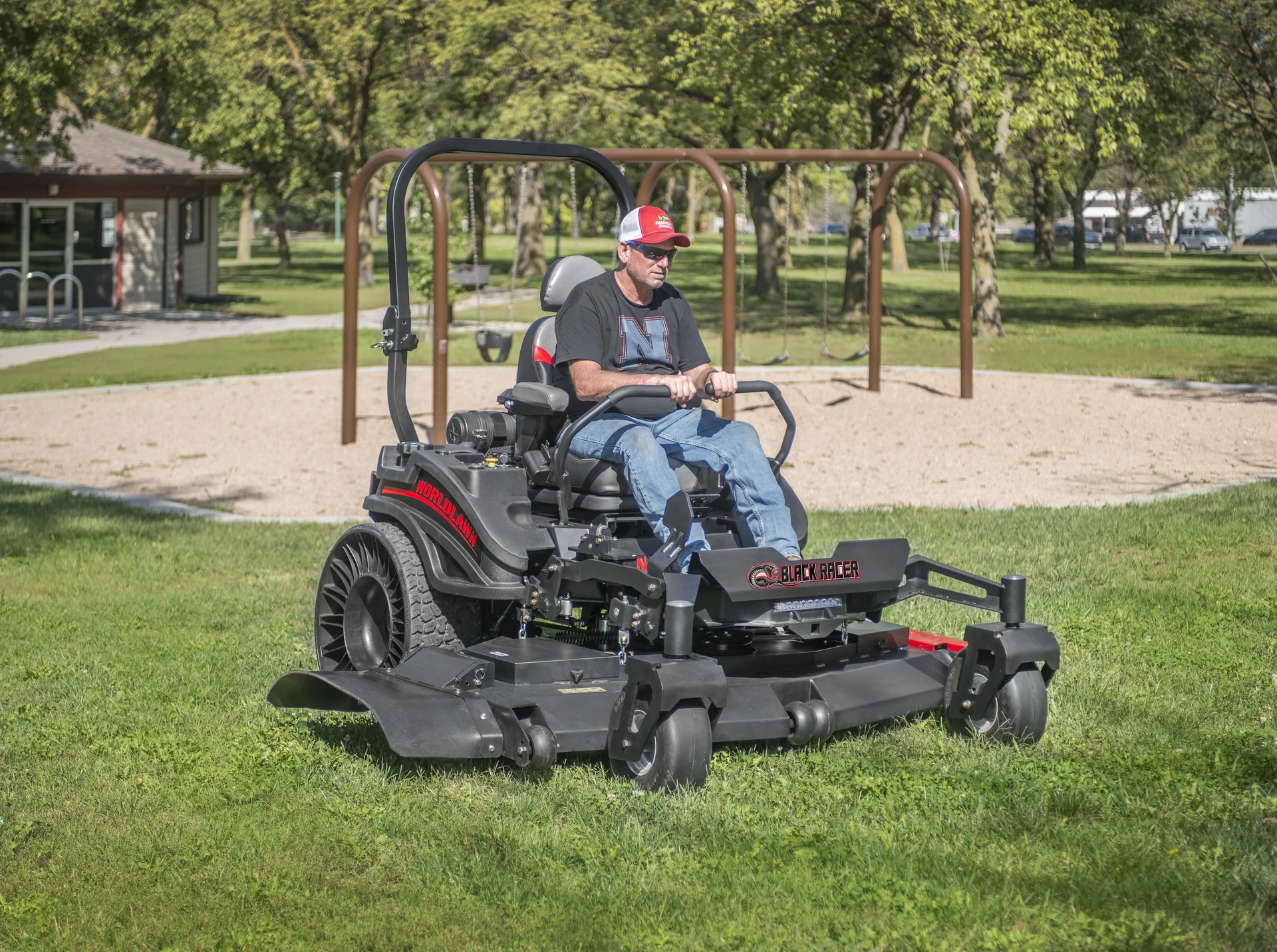 Black Racer 60" Commercial Zero-Turn — Kawasaki FX 35HP (Side Discharge) - Image 7