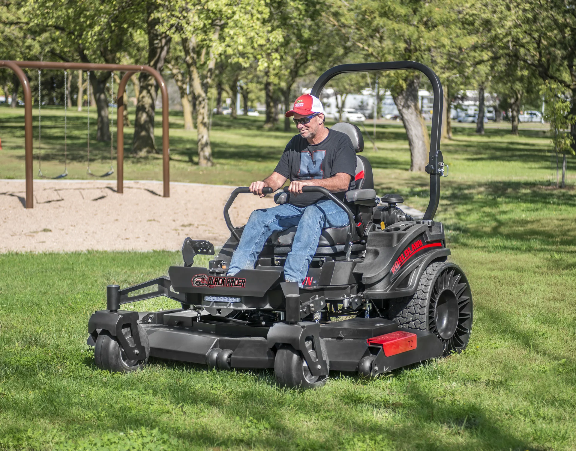 Black Racer 60" Commercial Zero-Turn — Kawasaki FX 35HP (Side Discharge) - Image 9