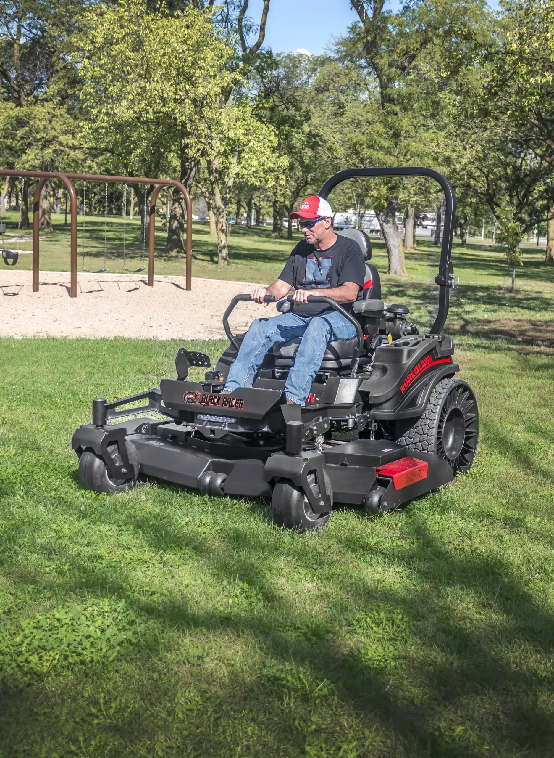 Black Racer 72" Commercial Zero-Turn — Kawasaki FX 35HP (Side Discharge) - Image 20